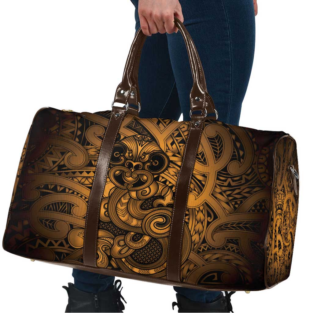 Aotearoa Maori Hei Tiki Travel Bag Koura Kowhaiwhai Puhoro Motif