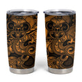 Aotearoa Maori Hei Tiki Tumbler Cup Koura Kowhaiwhai Puhoro Motif