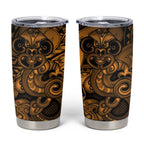 Aotearoa Maori Hei Tiki Tumbler Cup Koura Kowhaiwhai Puhoro Motif