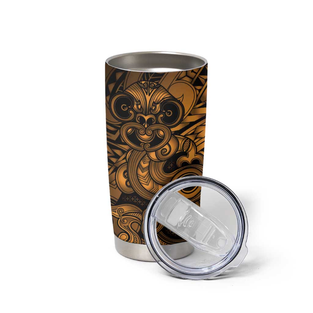 Aotearoa Maori Hei Tiki Tumbler Cup Koura Kowhaiwhai Puhoro Motif
