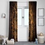 Aotearoa Maori Hei Tiki Window Curtain Koura Kowhaiwhai Puhoro Motif