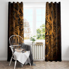 Aotearoa Maori Hei Tiki Window Curtain Koura Kowhaiwhai Puhoro Motif