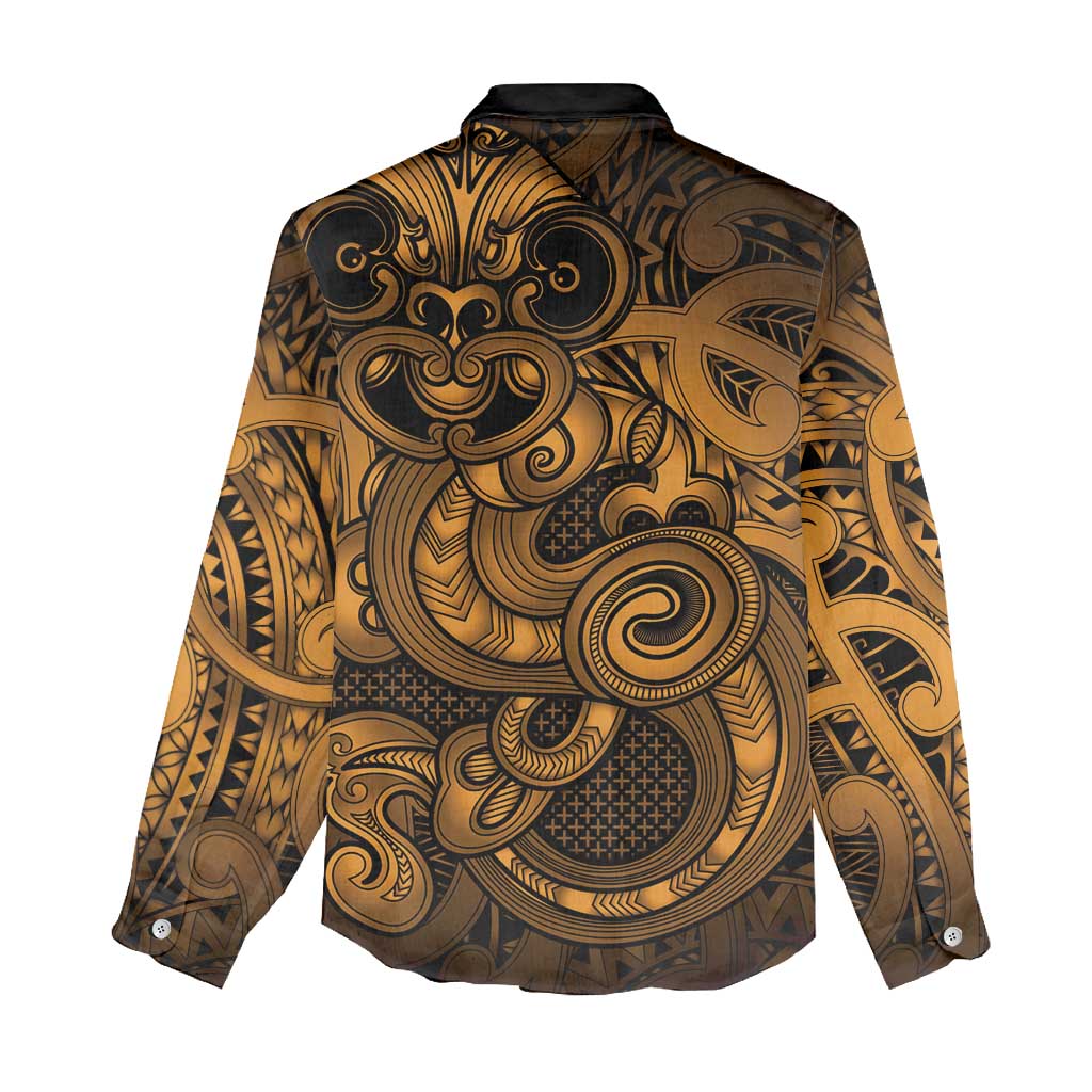Aotearoa Maori Hei Tiki Women Casual Shirt Koura Kowhaiwhai Puhoro Motif