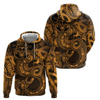 Aotearoa Maori Hei Tiki Zip Hoodie Koura Kowhaiwhai Puhoro Motif