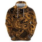 Aotearoa Maori Hei Tiki Zip Hoodie Koura Kowhaiwhai Puhoro Motif