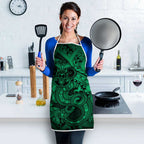 Aotearoa Maori Hei Tiki Apron Kakariki Kowhaiwhai Puhoro Motif