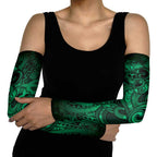 Aotearoa Maori Hei Tiki Arm Sleeves Kakariki Kowhaiwhai Puhoro Motif