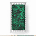 Aotearoa Maori Hei Tiki Baby Bed Cover Kakariki Kowhaiwhai Puhoro Motif