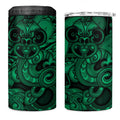 Aotearoa Maori Hei Tiki 4 in 1 Can Cooler Tumbler Kakariki Kowhaiwhai Puhoro Motif