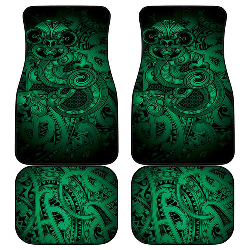 Aotearoa Maori Hei Tiki Car Mats Kakariki Kowhaiwhai Puhoro Motif