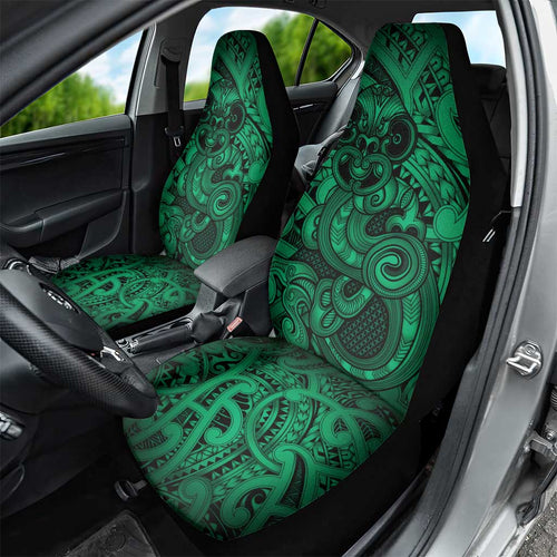 Aotearoa Maori Hei Tiki Car Seat Cover Kakariki Kowhaiwhai Puhoro Motif