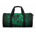Aotearoa Maori Hei Tiki Duffle Bag Kakariki Kowhaiwhai Puhoro Motif