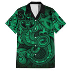 Aotearoa Maori Hei Tiki Family Matching Mermaid Dress and Hawaiian Shirt Kakariki Kowhaiwhai Puhoro Motif