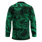 Aotearoa Maori Hei Tiki Hockey Jersey Kakariki Kowhaiwhai Puhoro Motif