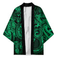 Aotearoa Maori Hei Tiki Kimono Kakariki Kowhaiwhai Puhoro Motif