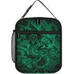 Aotearoa Maori Hei Tiki Lunch Bag Kakariki Kowhaiwhai Puhoro Motif