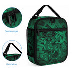 Aotearoa Maori Hei Tiki Lunch Bag Kakariki Kowhaiwhai Puhoro Motif