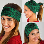 Aotearoa Maori Hei Tiki Neck Gaiter Kakariki Kowhaiwhai Puhoro Motif