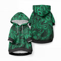 Aotearoa Maori Hei Tiki Pet Hoodie Kakariki Kowhaiwhai Puhoro Motif