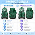 Aotearoa Maori Hei Tiki Pet Hoodie Kakariki Kowhaiwhai Puhoro Motif