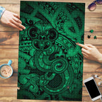 Aotearoa Maori Hei Tiki Puzzle Kakariki Kowhaiwhai Puhoro Motif