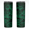 Aotearoa Maori Hei Tiki Skinny Tumbler Kakariki Kowhaiwhai Puhoro Motif