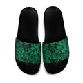 Aotearoa Maori Hei Tiki Slide Sandals Kakariki Kowhaiwhai Puhoro Motif