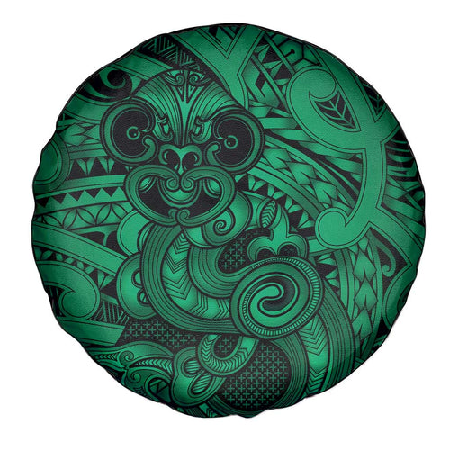 Aotearoa Maori Hei Tiki Spare Tire Cover Kakariki Kowhaiwhai Puhoro Motif