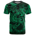 Aotearoa Maori Hei Tiki T Shirt Kakariki Kowhaiwhai Puhoro Motif