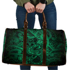 Aotearoa Maori Hei Tiki Travel Bag Kakariki Kowhaiwhai Puhoro Motif