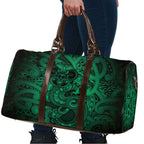 Aotearoa Maori Hei Tiki Travel Bag Kakariki Kowhaiwhai Puhoro Motif