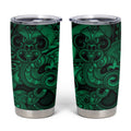 Aotearoa Maori Hei Tiki Tumbler Cup Kakariki Kowhaiwhai Puhoro Motif