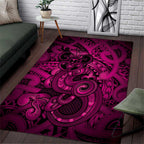 Aotearoa Maori Hei Tiki Area Rug Mawhero Kowhaiwhai Puhoro Motif