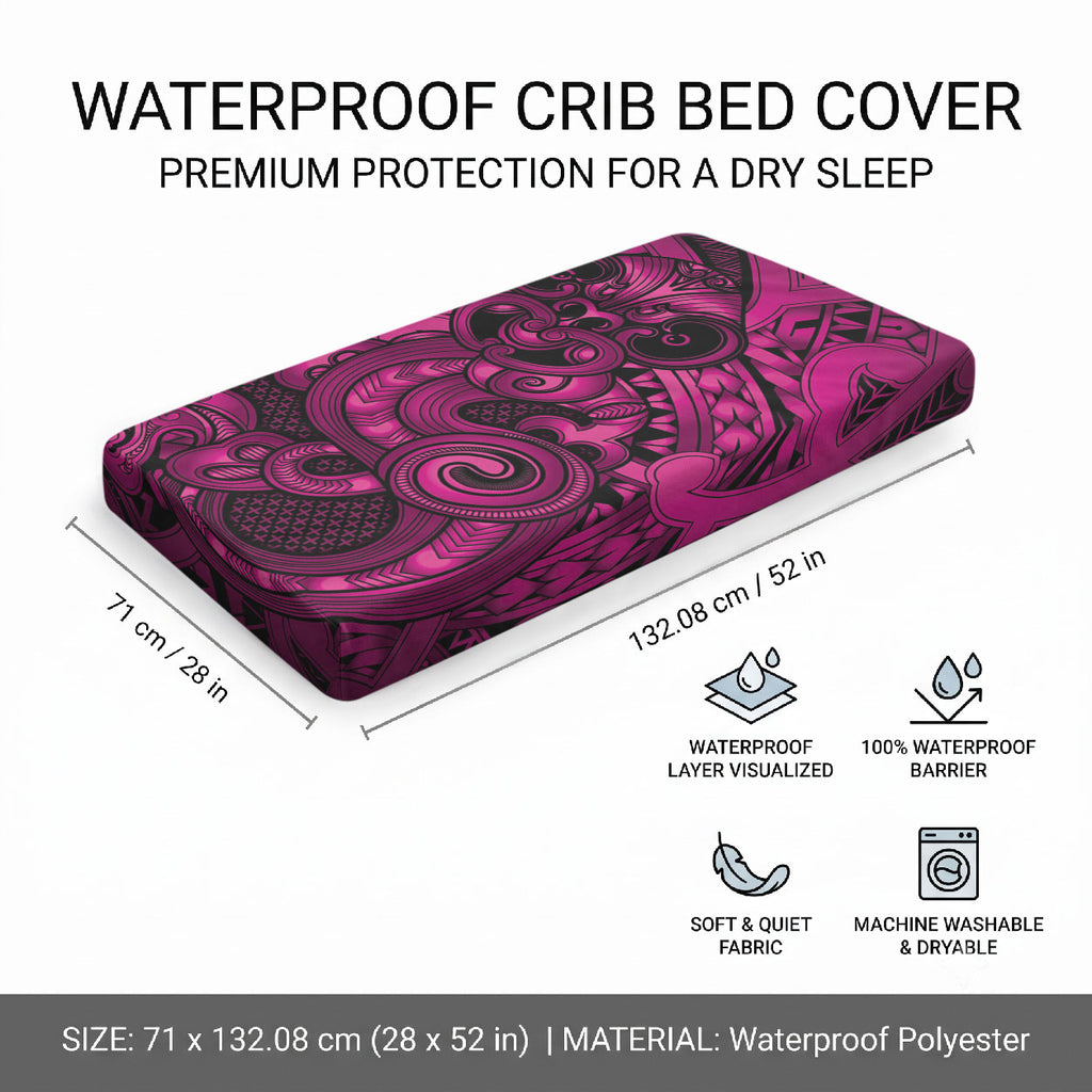 Aotearoa Maori Hei Tiki Baby Bed Cover Mawhero Kowhaiwhai Puhoro Motif