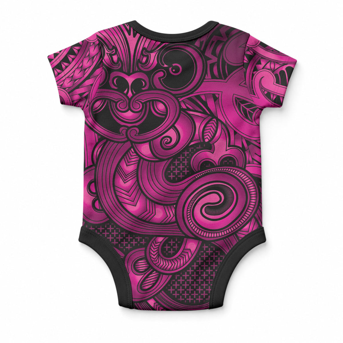 Aotearoa Maori Hei Tiki Baby Onesie Mawhero Kowhaiwhai Puhoro Motif