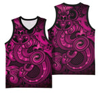 Aotearoa Maori Hei Tiki Basketball Jersey Mawhero Kowhaiwhai Puhoro Motif