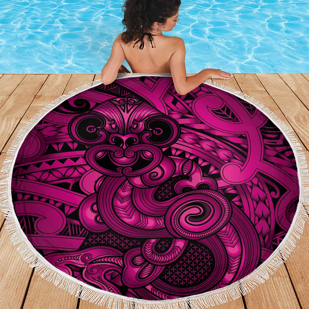Aotearoa Maori Hei Tiki Beach Blanket Mawhero Kowhaiwhai Puhoro Motif