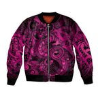 Aotearoa Maori Hei Tiki Bomber Jacket Mawhero Kowhaiwhai Puhoro Motif