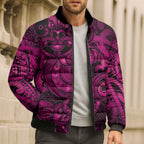 Aotearoa Maori Hei Tiki Bomber Puffer Jacket Mawhero Kowhaiwhai Puhoro Motif