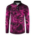 Aotearoa Maori Hei Tiki Button Sweatshirt Mawhero Kowhaiwhai Puhoro Motif