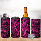 Aotearoa Maori Hei Tiki 4 in 1 Can Cooler Tumbler Mawhero Kowhaiwhai Puhoro Motif