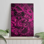 Aotearoa Maori Hei Tiki Canvas Wall Art Mawhero Kowhaiwhai Puhoro Motif