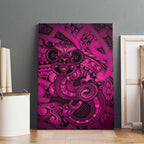 Aotearoa Maori Hei Tiki Canvas Wall Art Mawhero Kowhaiwhai Puhoro Motif