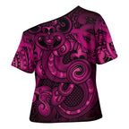 Aotearoa Maori Hei Tiki Cross Shoulder Shirt Mawhero Kowhaiwhai Puhoro Motif