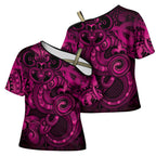 Aotearoa Maori Hei Tiki Cross Shoulder Shirt Mawhero Kowhaiwhai Puhoro Motif