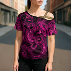 Aotearoa Maori Hei Tiki Cross Shoulder Shirt Mawhero Kowhaiwhai Puhoro Motif