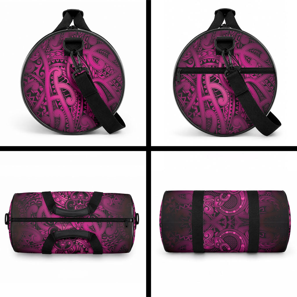 Aotearoa Maori Hei Tiki Duffle Bag Mawhero Kowhaiwhai Puhoro Motif