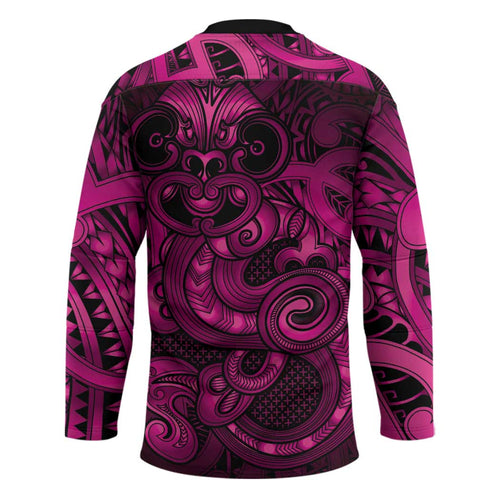 Aotearoa Maori Hei Tiki Hockey Jersey Mawhero Kowhaiwhai Puhoro Motif