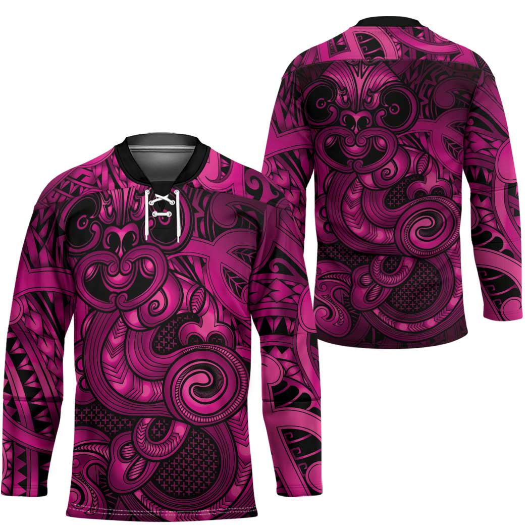 Aotearoa Maori Hei Tiki Hockey Jersey Mawhero Kowhaiwhai Puhoro Motif