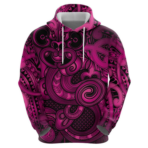Aotearoa Maori Hei Tiki Hoodie Mawhero Kowhaiwhai Puhoro Motif